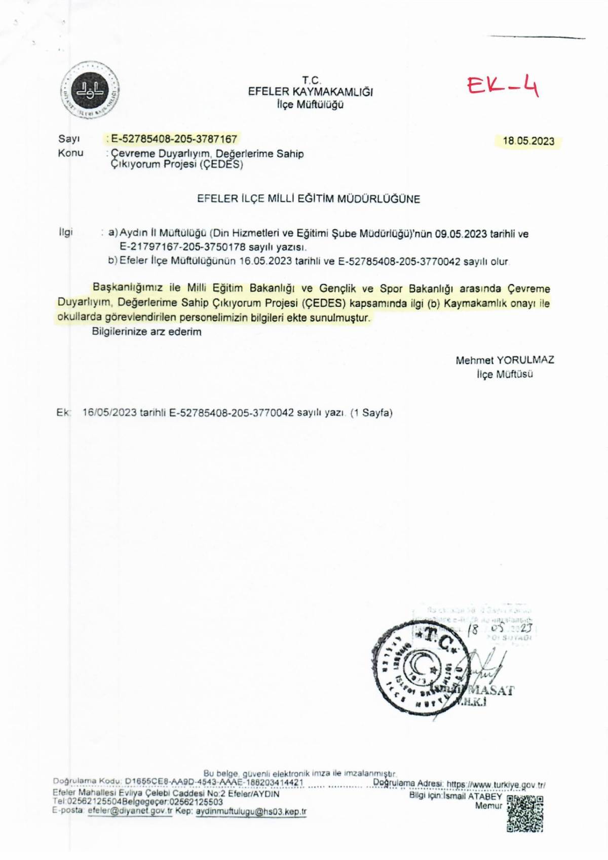 Diyanet Personel Görevlendirmedi! ÇEDES Projesi