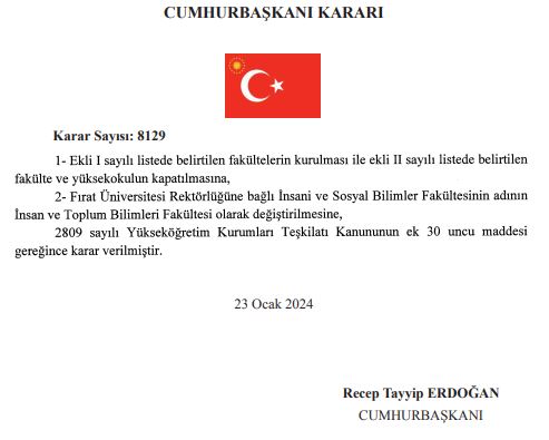 1706065718 687 Firat Universitesinde Fakulte Ismi Degistirme Karari Aldi