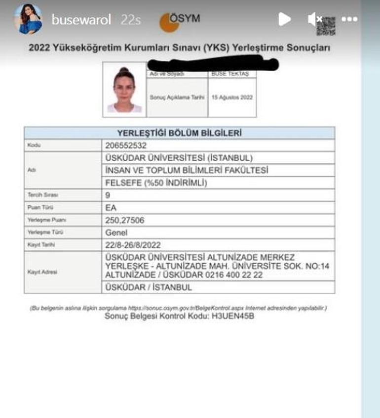 Hande Erçel'in Yeni Macerası: Ünlülerin Üniversite Halleri Buse Varol Üniversiteye Gidiyor