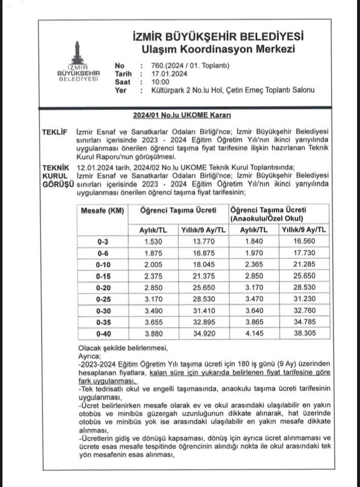 1706687749 616 Ogrenci Servislerine Yuzde 25 Isci Servislerine Yuzde 50 Zam