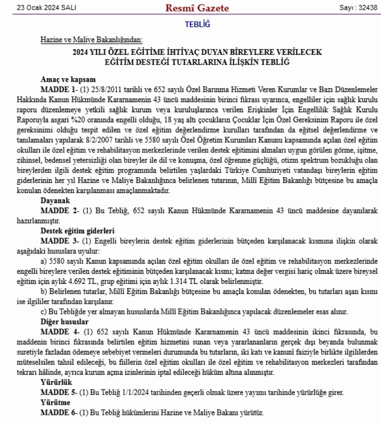 Ozel Egitim Destegi Iskenderunda Artis Gosterdi
