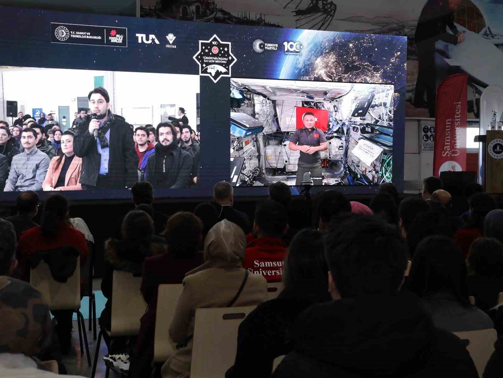 Samsun’da üniversite öğrencileri, Astronot Alper Gezeravcı ile canlı söyleşi yaptı

