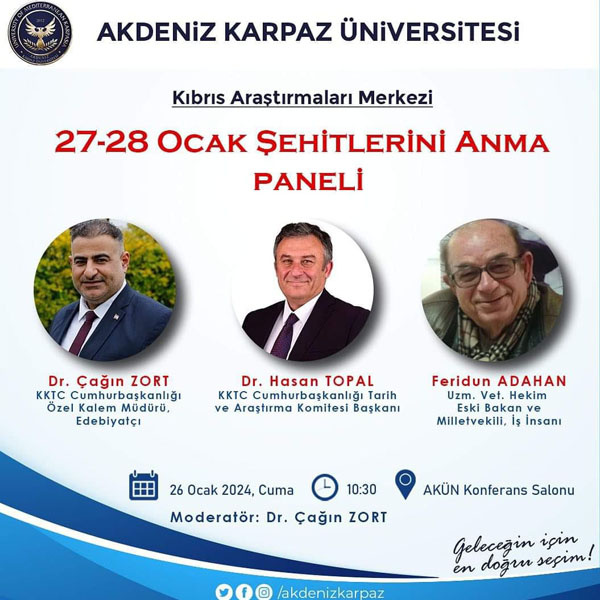 Sehitlerimizi Anma Paneli Akdeniz Karpaz Universitesi 27 28 Ocak