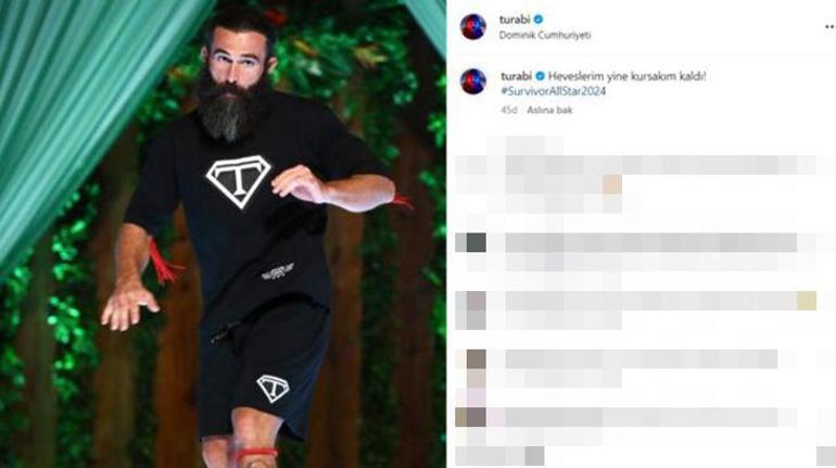 Yoğun bakıma kaldırılan Turabi'den Survivor paylaşımı