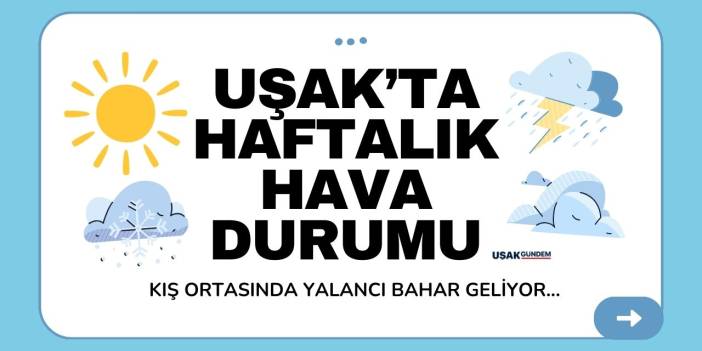 Uşak'ta kış ortasında bahar! Hava sıcaklıkları yükseliyor