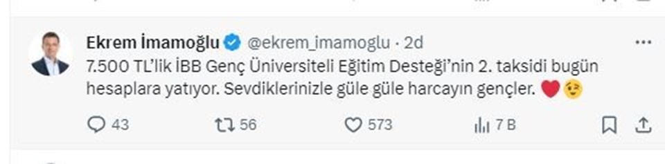 İBB bursu (Genç Üniversiteli Eğitim Desteği) 2. taksit ödemeleri hesaplara yatmaya başladı - 1