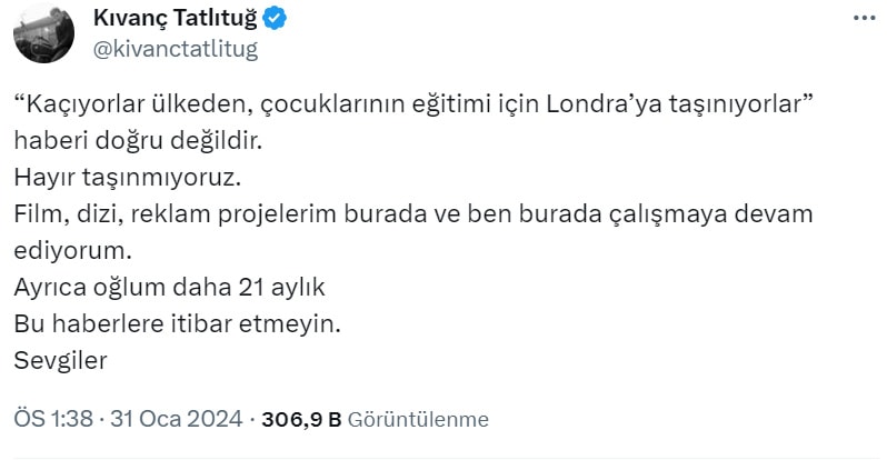 Kivanc Tatlitug Londraya Tasinacagi Iddialarina Sonunda Yanit Verdi