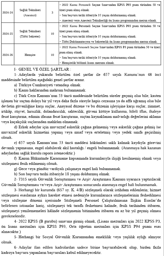 Hatay Mustafa Kemal Üniversitesi sözleşmeli personel alınacak: Başvurular bugün başlıyor - Resim : 6