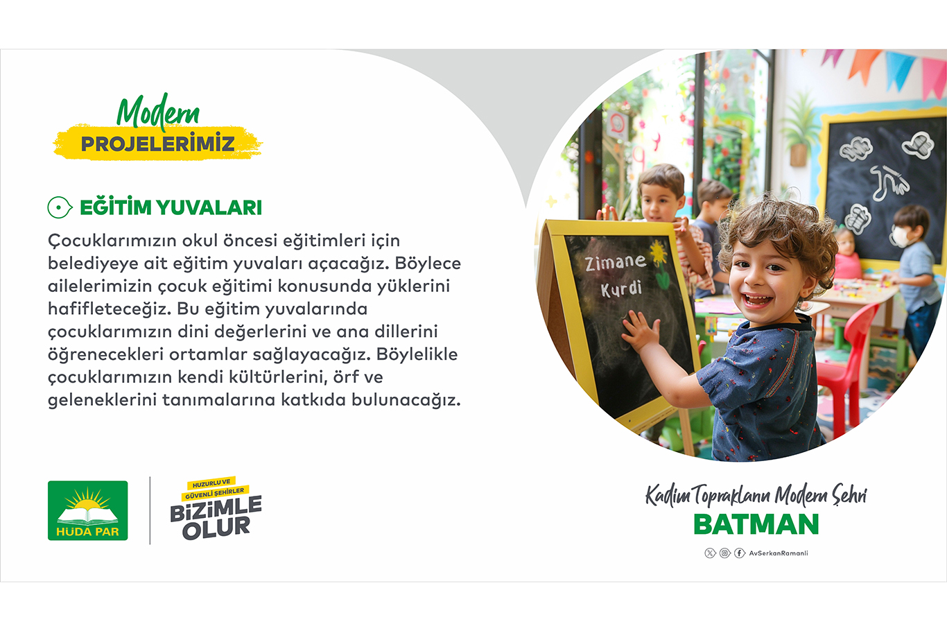 Huda Parin Batman Adayi Ramanli Guvenli Egitim Yuvalari Icin Yola
