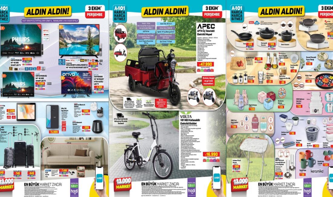 A101 Market Ekim Ayı İndirimleri Başladı!Haberin BaşlıklarıA101 Market Ekim Ayı