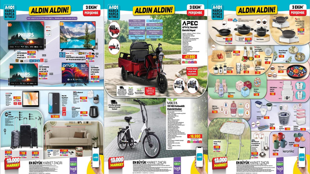 A101 3 Ekim 2024 Persembe Aktuel Urunler Katalogu Yeni Urun