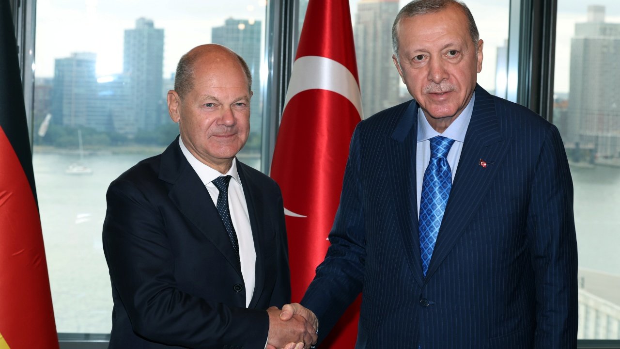 Cumhurbaşkanı Erdoğan Almanya Başbakanı Scholz ile Görüştü Erdoğan, Türkevi’nde Almanya