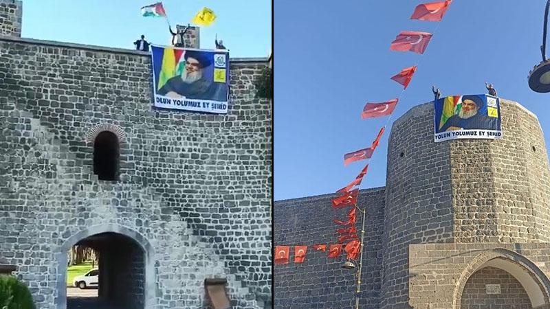 Diyarbakır’da Hasan Nasrallah Posterinin Asılması Diyarbakır’da İsrail’e Karşı Protesto Diyarbakır’da