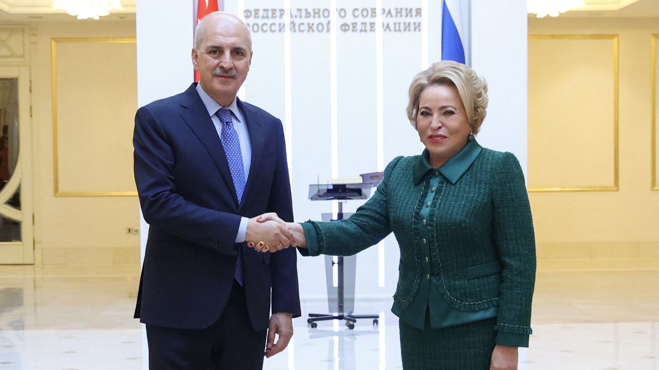 Rusya Federasyon Konseyi Başkanı Matviyenko ile Görüşen TBMM Başkanı Kurtulmuş’tan