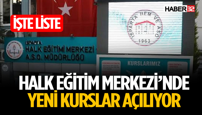 Isparta Halk Eğitim Merkezi Yeni Kurs Programlarını DuyurduHaberin BaşlıklarıIsparta Halk