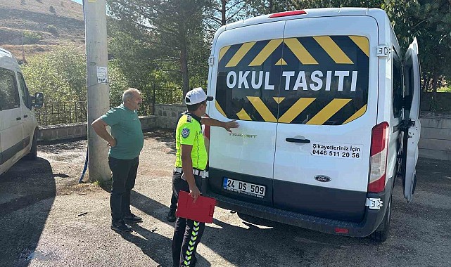 Erzincan’da Okul Servis Araçları Denetlendi Kemah ve İliç İlçe Emniyet