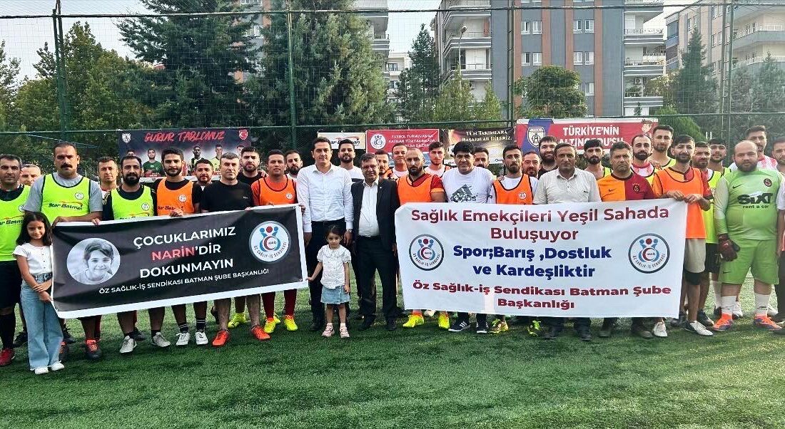 Batman’da Öz Sağlık-iş Sendikası tarafından düzenlenen Sağlık İşçileri Futbol Turnuvası