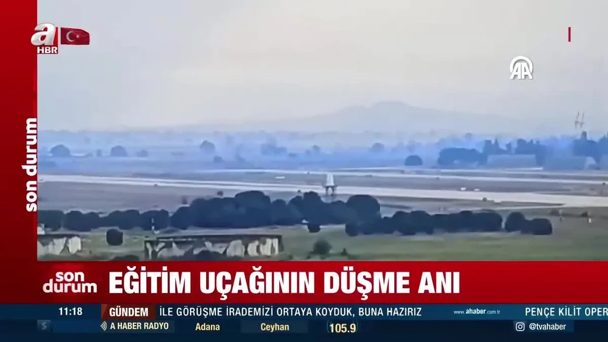 Son Dakika Bursada Egitim Ucaginin Dusme Anlari Kamerada Video