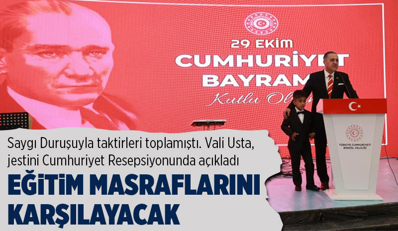 Bingöl Valisi Ahmet Hamdi Usta, İstiklal Marşı duyarlılığı gösteren Yiğit