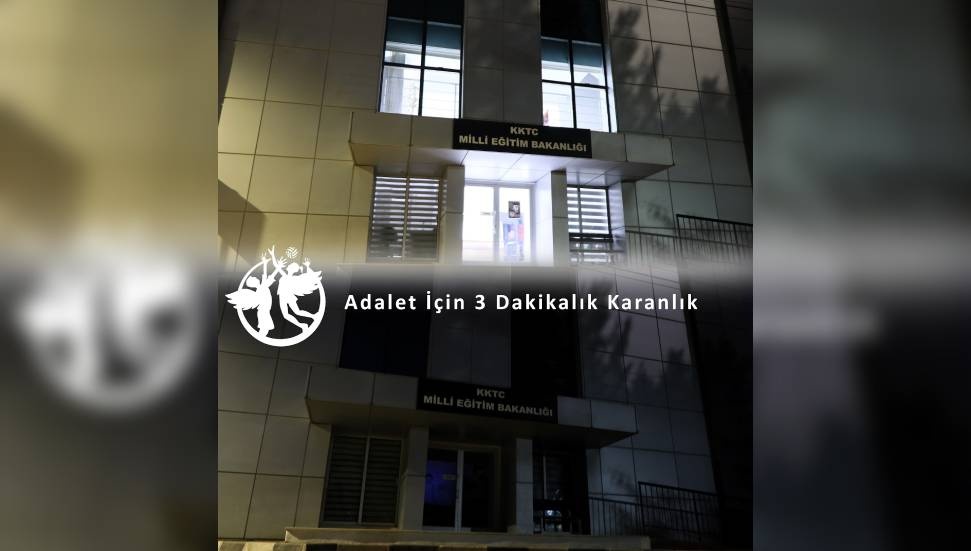 Milli Eğitim Bakanlığı, Adalet İçin 3 Dakikalık Karanlık Eylemine Destek