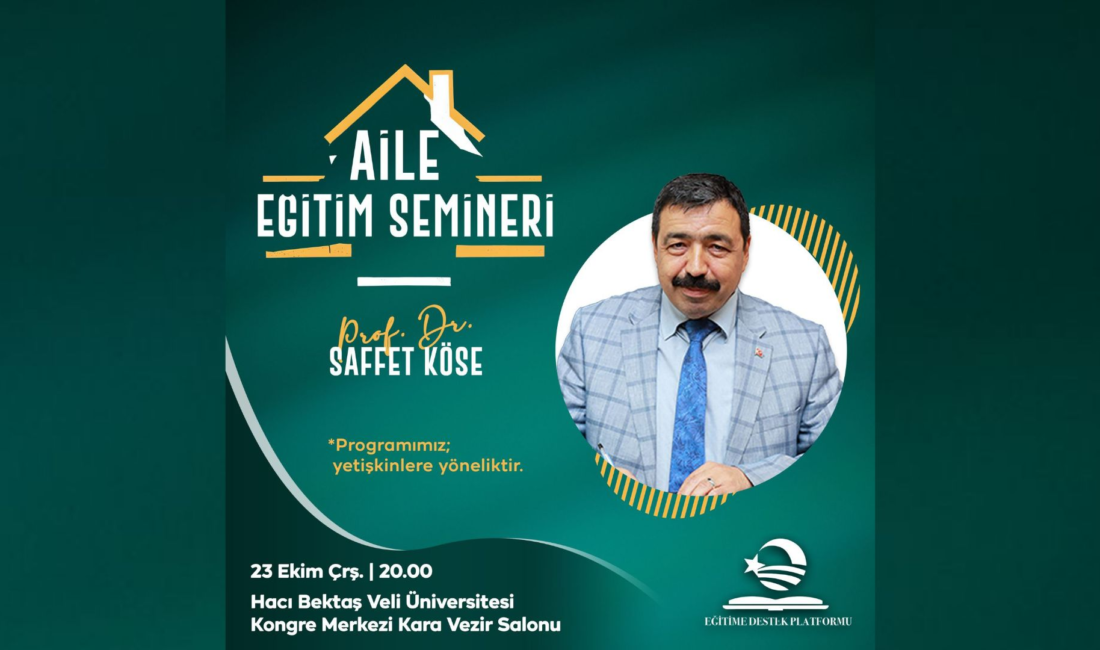Aile Eğitim Semineri İçin Nevşehir’e Prof. Dr. Saffet Köse GeliyorHaberin