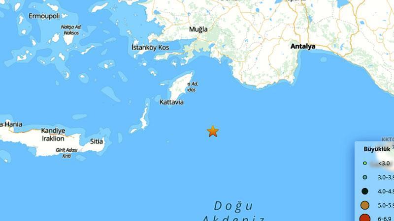 Akdeniz’de 4,7 Büyüklüğünde Deprem Meydana Geldi Deprem verilerine göre Akdeniz’de