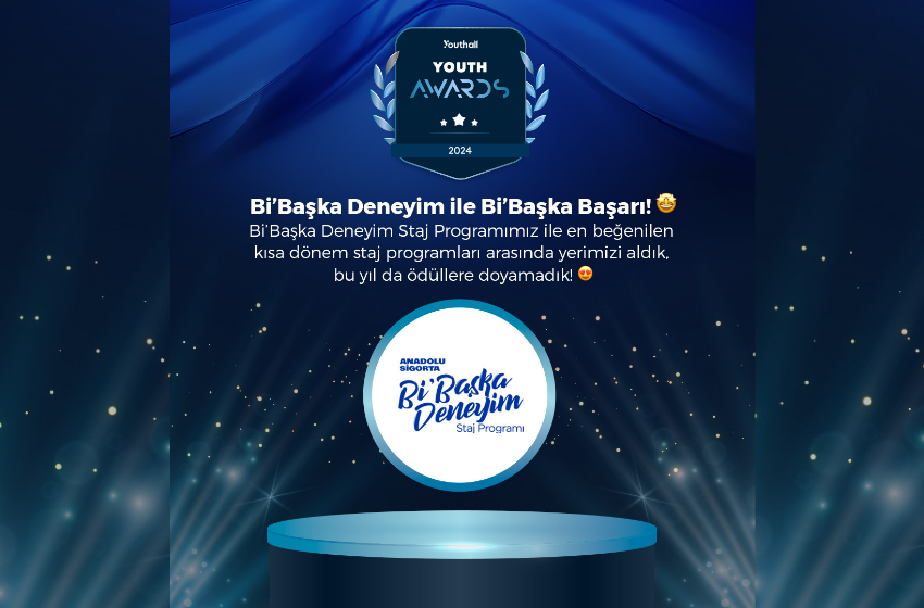 Gençlere Kariyer Fırsatı Sunan Anadolu Sigorta, Youth Awards 2024’te Ödül