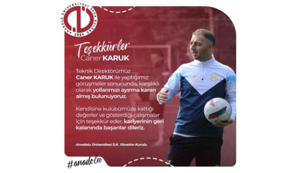 Futbol Kulübü Teknik Direktörü Caner Karuk ile Yollarını AyırdıHaberin BaşlıklarıFutbol