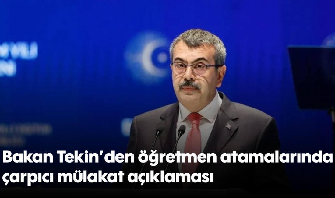 Milli Eğitim Bakanı Tekin: CHP’li Vekillerin Eylemiyle İlgili Açıklama Milli
