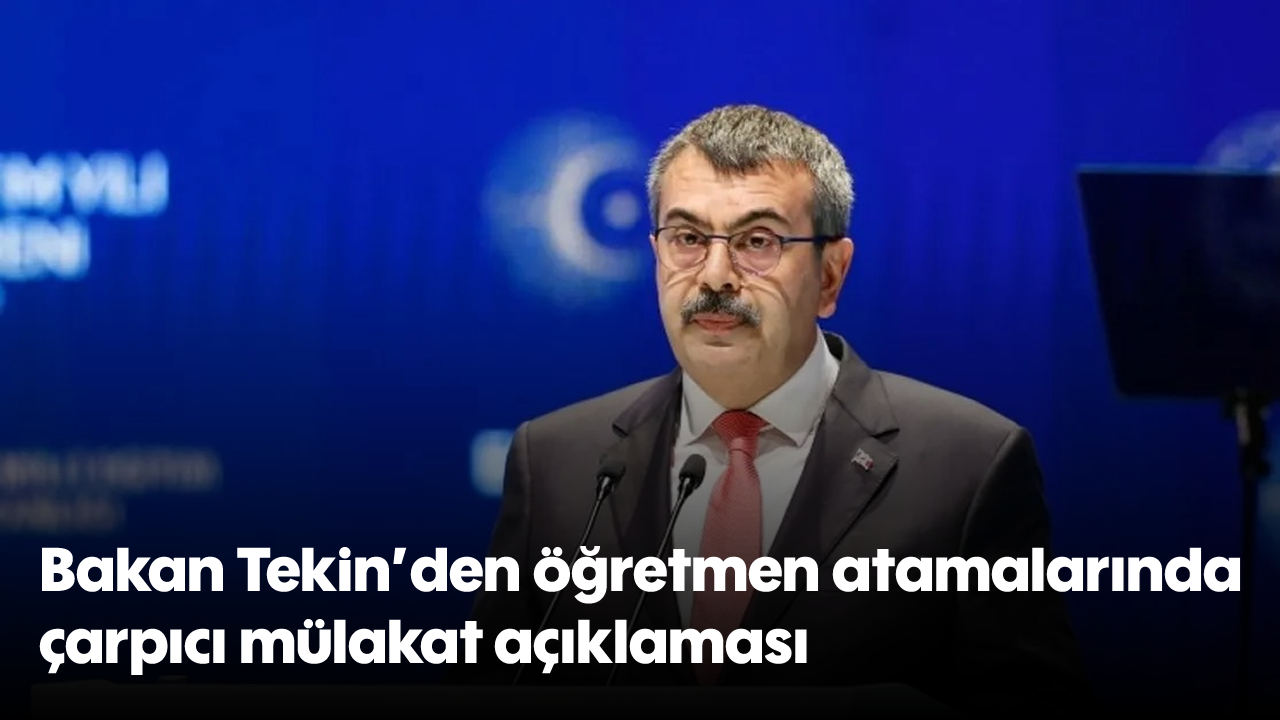 Bakan Tekinden Ogretmen Atamalarinda Carpici Mulakat Aciklamasi Aydin Ses