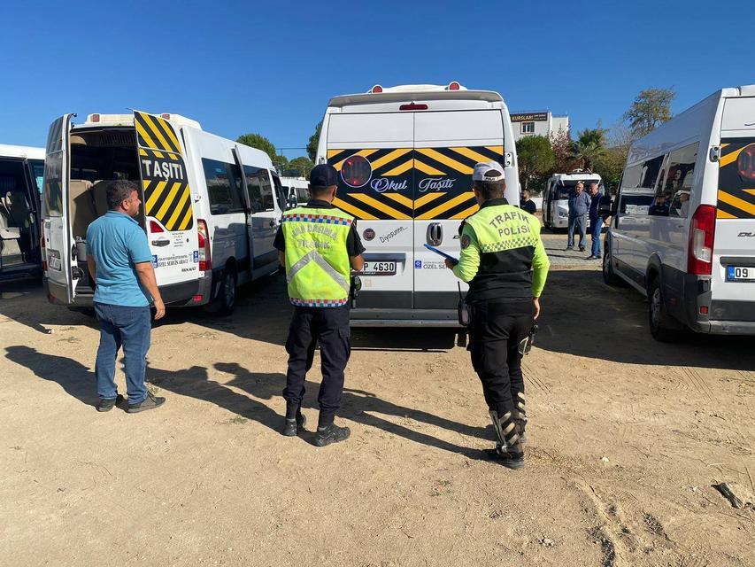 Çine İlçe Emniyet ve Jandarma Birimleri Okul Servislerini Denetledi Okul