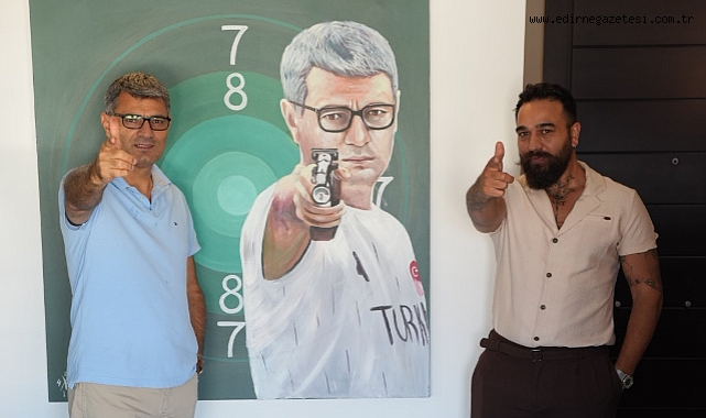 Azerbaycanlı Ressam Hatai Abdullayev ve Milli Sporcu Yusuf Dikeç İşbirliği
