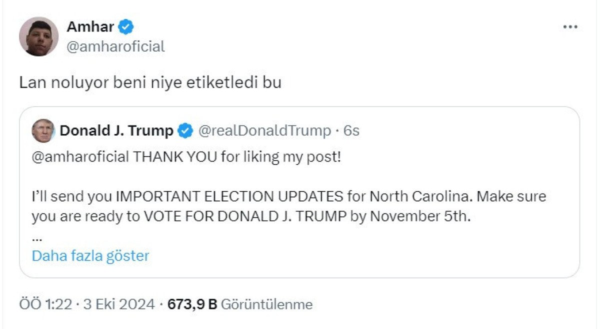 Donald Trump Sosyal Medyada Gundem Oldu Yanlislikla Bir Turku Etiketledi