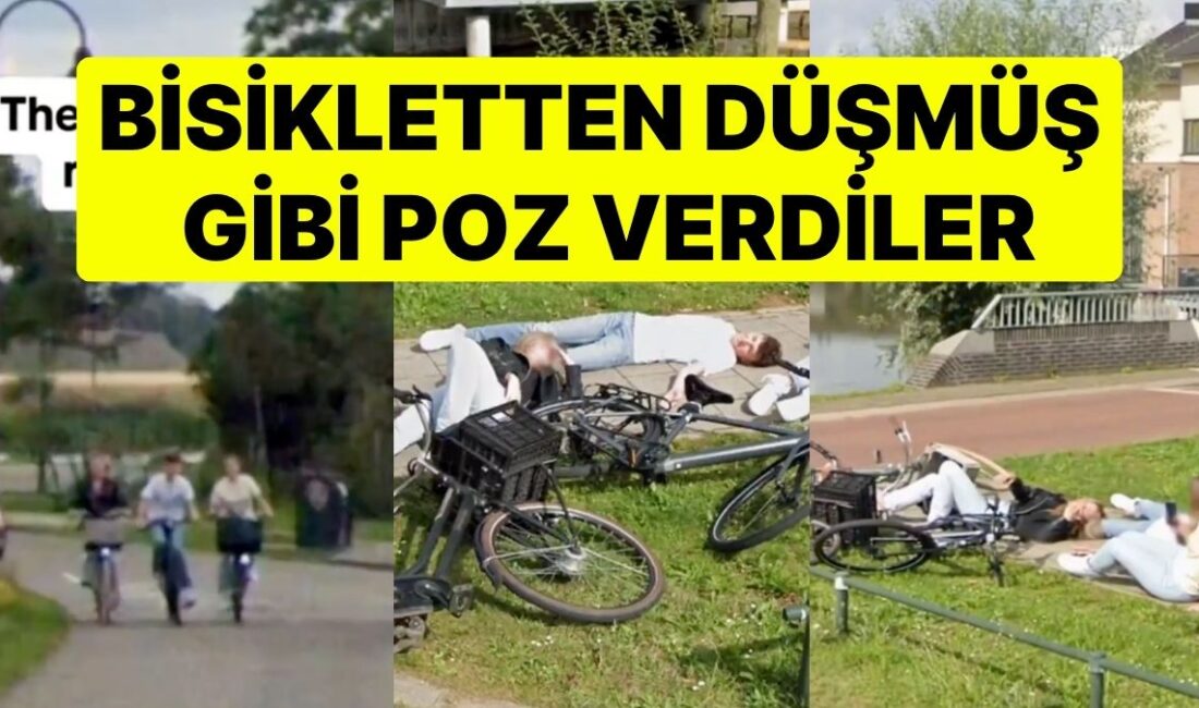 H1: Gençler Google Maps aracını gördükten sonra yerde uzanarak poz