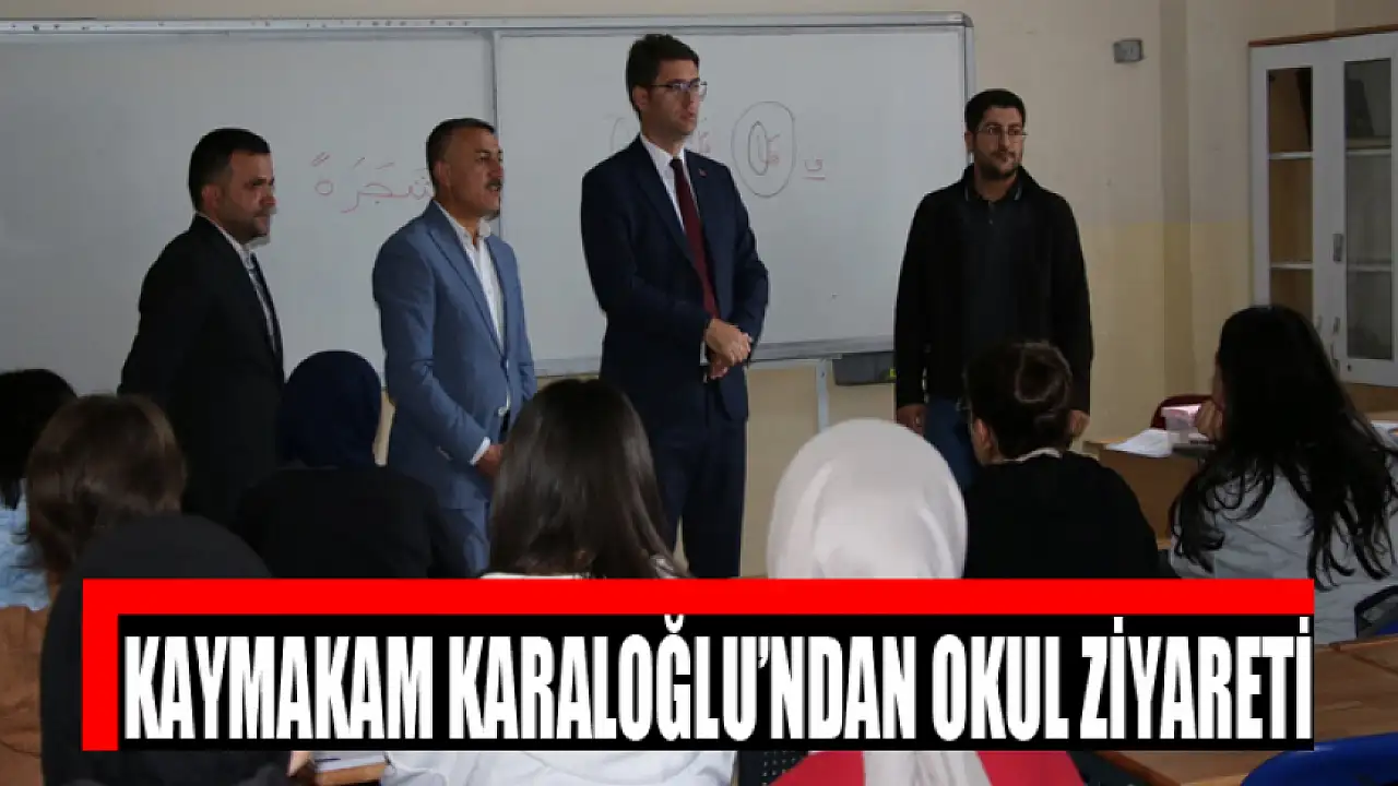 Kaymakam Karaloglu okul ziyaretinde ogrencilerle bulustu