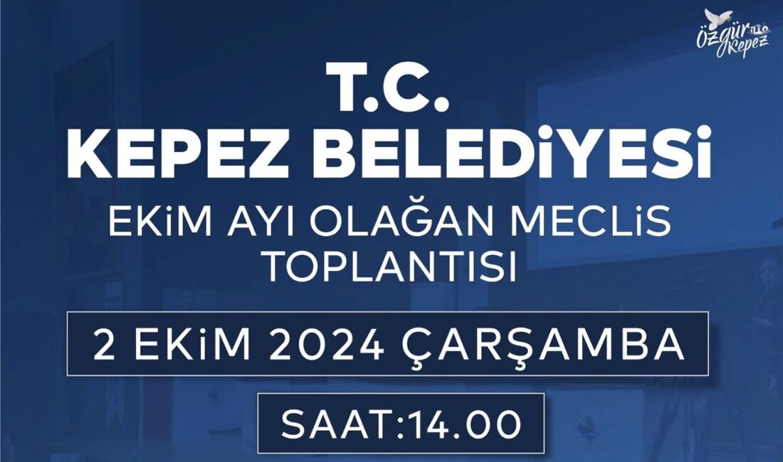Kepez Belediye Meclisi Ekim Ayı Toplantısı Yarın Gerçekleştirilecek Kepez Belediye