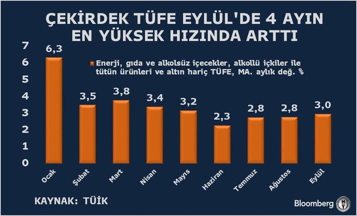 Mevsim Etkilerinden Arındırılmış TÜFE'de Aylık Yüzde 2,80 Artış Gözlendi Enflasyon