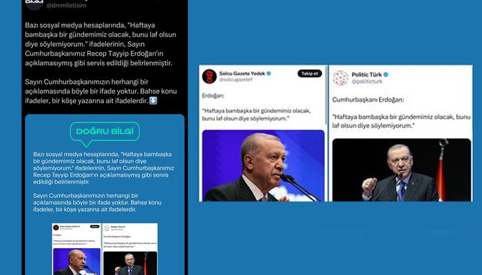 Cumhurbaşkanı Erdoğan’ın Açıklaması Hakkında Yapılan İtiraf Sosyal medyada bir paylaşım