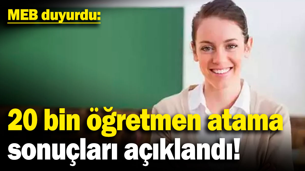Milli Eğitim Bakanı Yusuf Tekin, 20 Bin Öğretmen Ataması Sonuçlarını