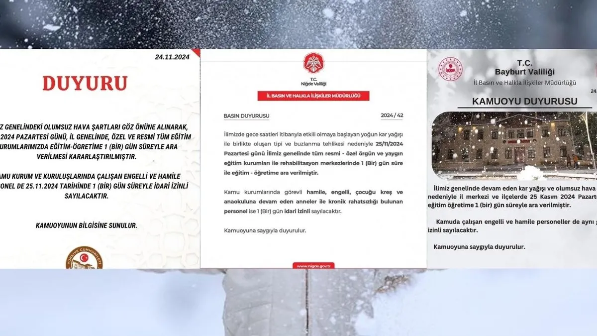 18 Şehirde Kar Tatili! Yarın Okullar Tatil Mi? Meteoroloji Genel