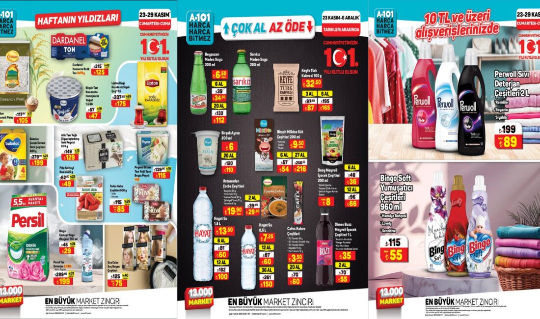 A101 Market, Kasım ayı indirimlerine başladı! İşte A101 23-29 Kasım