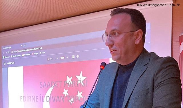 Saadet Partili Av. Sinan Tekin: Belediyelerin Harcamalarında Şeffaflık Şart Av.