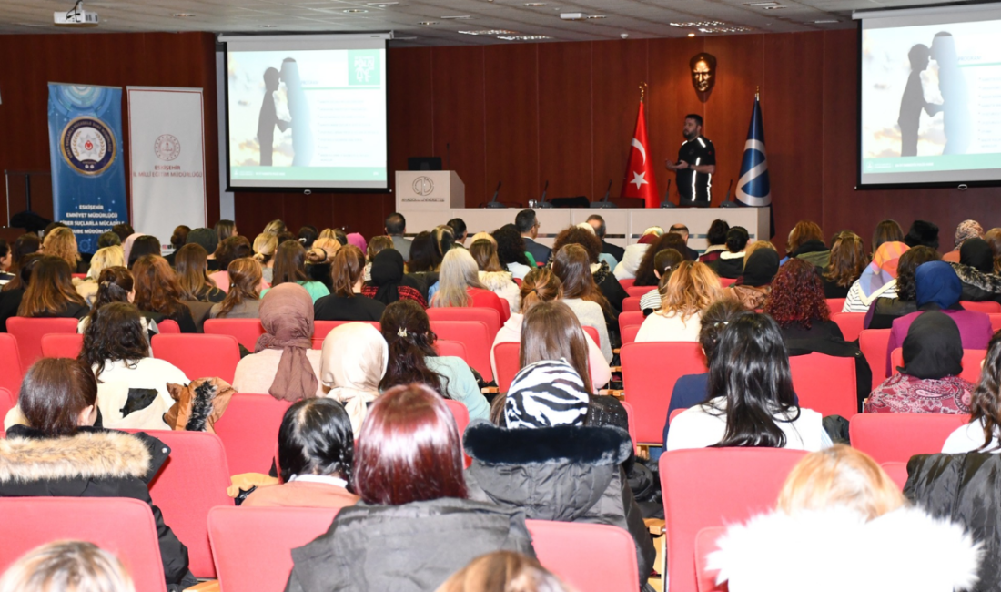Annelere Uyuşturucuyla Mücadelede Eğitim Semineri Verildi Tepebaşı ilçesinde düzenlenen bir