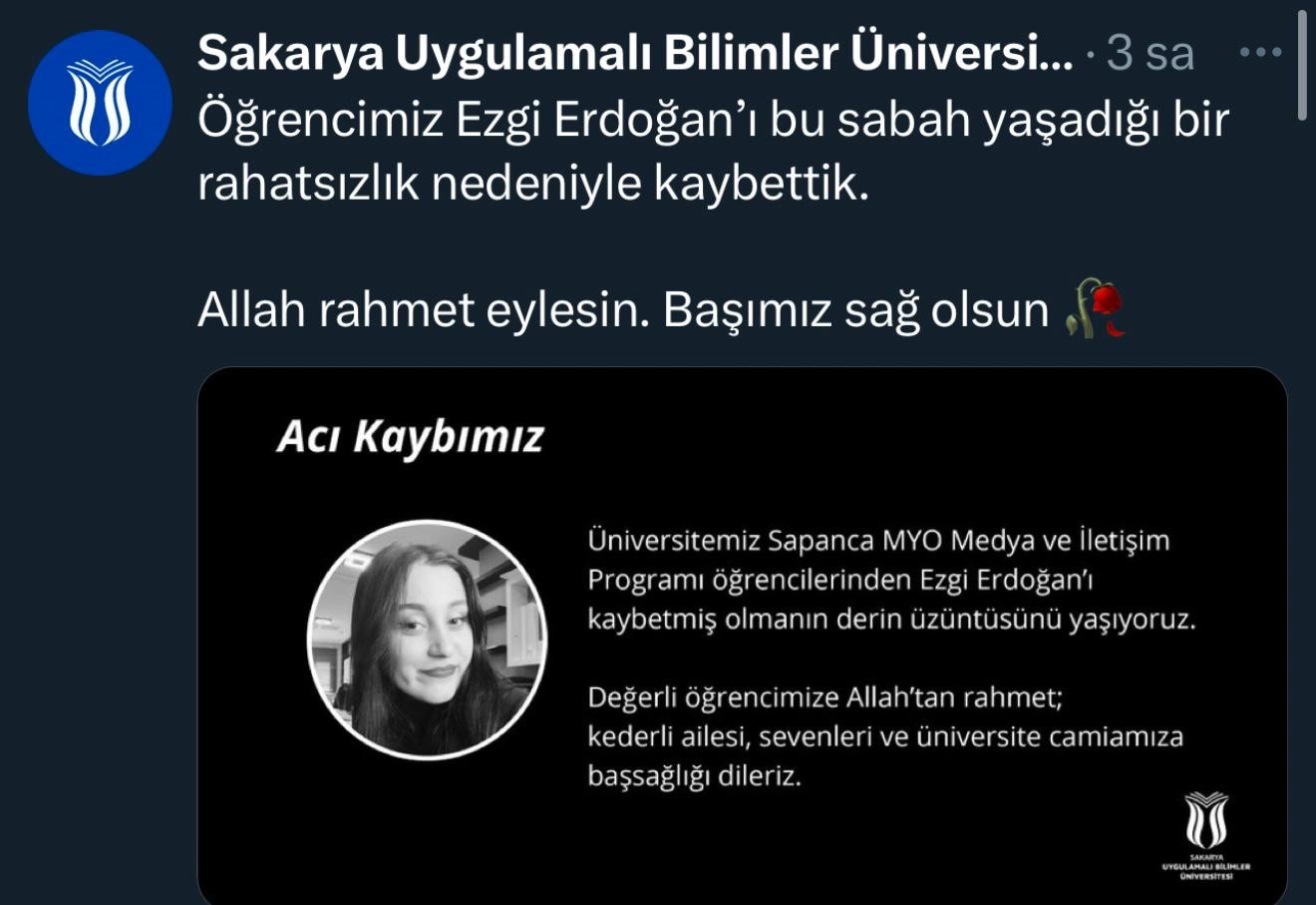Genc Universite Ogrencisi Yasamini Yitirdi