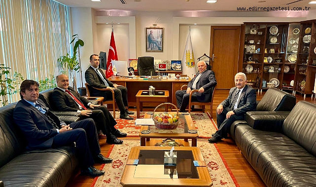 Edirne Milli Eğitim Müdürü, ETSO’yu Ziyaret Etti Heyet, Edirne Ticaret
