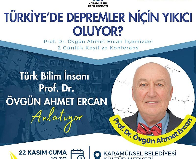 Deprem Konulu Konferans Karamürsel’de Düzenlenecek Türk Bilim İnsanı Övgün Ahmet