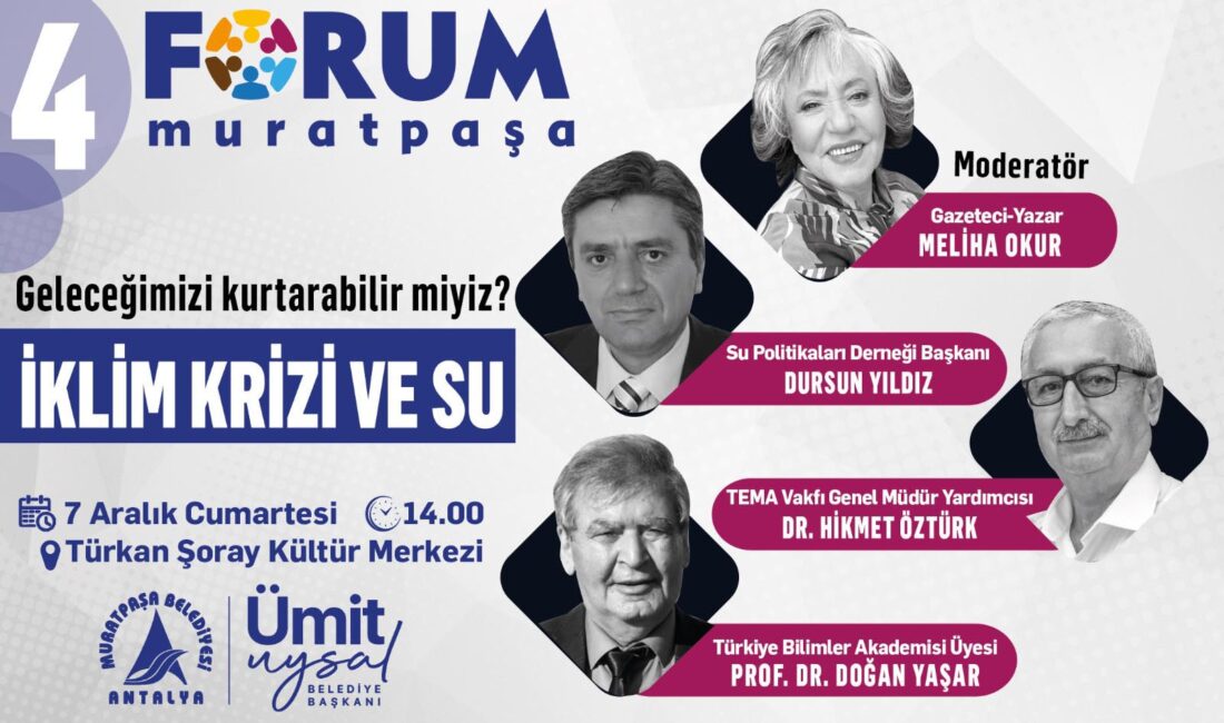 Su Politikaları ve İklim Değişikliği Forumu Türk​ekonosu’n​ da Düzenlenecek Muratpaşa