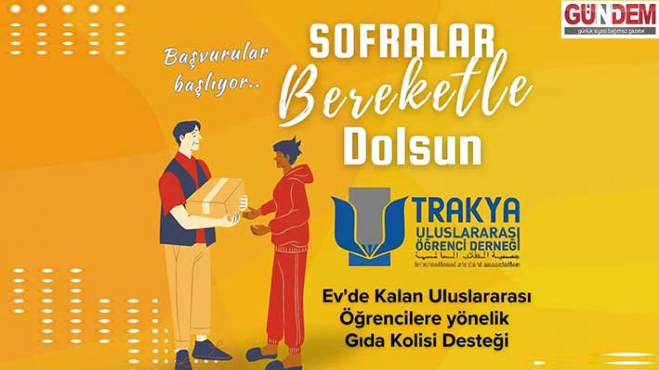 Ogrenci Derneginden Gida Kolisi Gundem Edirne Gazetesi
