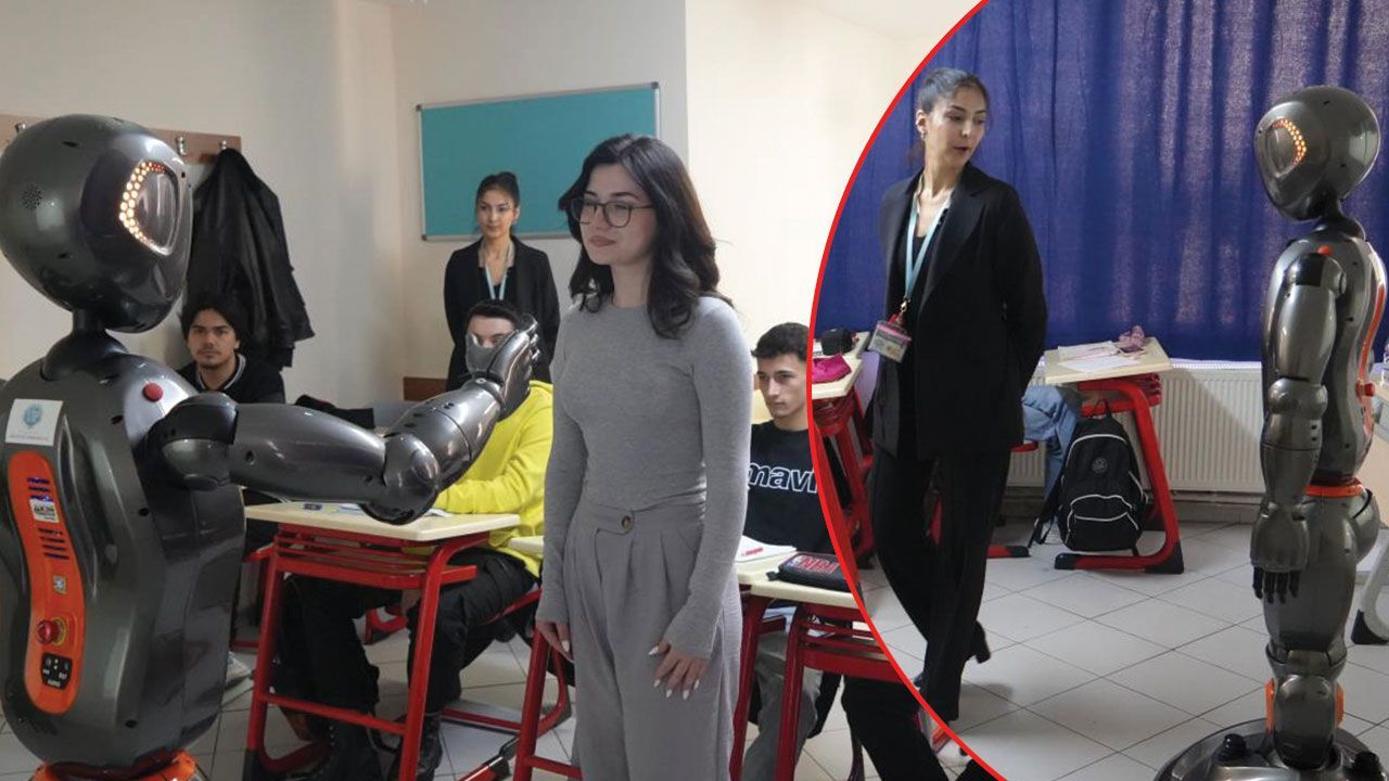 Ogrenciler Insansi Yapay Zekali Robot Ada ile Ders Isledi