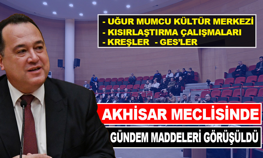 Akhisar Belediye Başkanı Dutlulu, Meclis Toplantısında Konuştu Engellilerin Düşünülmesi Gereken